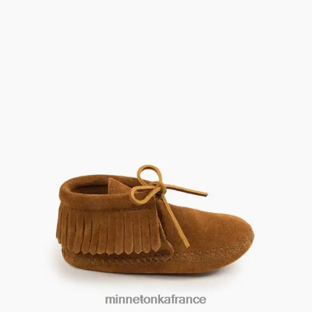 botte classique à semelle souple et franges enfants Minnetonka brun 6N6FP470 chaussure