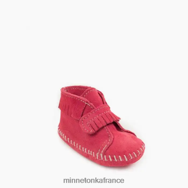 bottillon à bride avant enfants Minnetonka rose vif 6N6FP487 chaussure