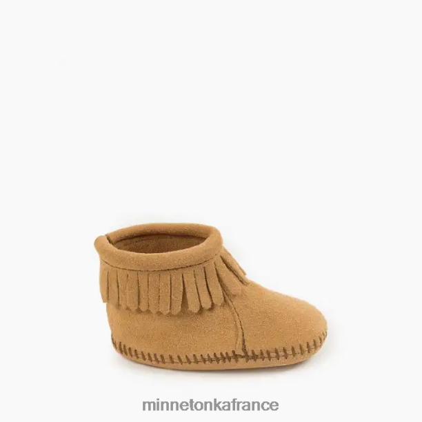 bottillon à rabat arrière enfants Minnetonka bronzer 6N6FP492 chaussure