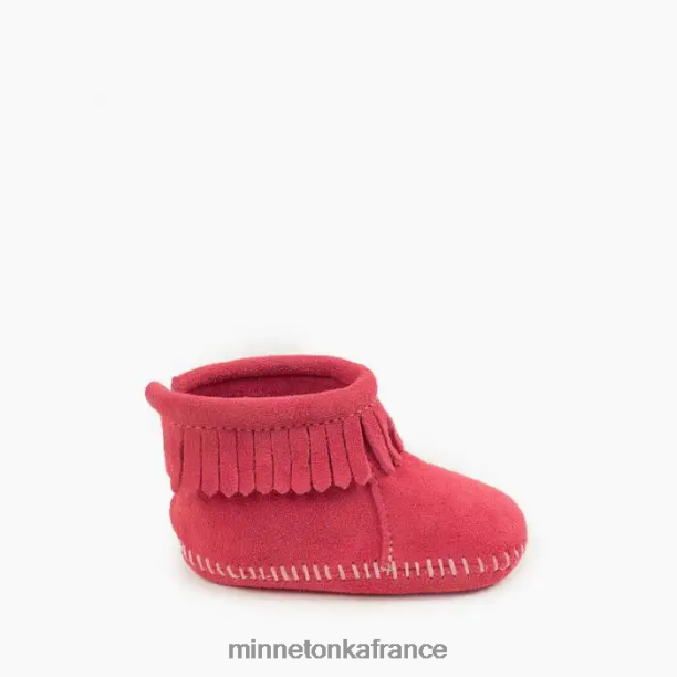 bottillon à rabat arrière enfants Minnetonka rose vif 6N6FP491 chaussure