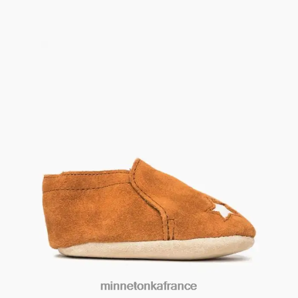 chausson étoile pour bébé enfants Minnetonka brun 6N6FP473 chaussure