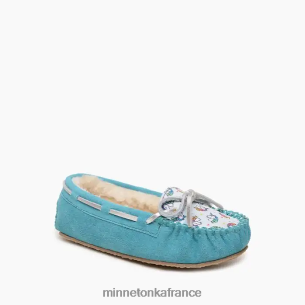 Cassie enfants Minnetonka licorne turquoise 6N6FP497 chaussure