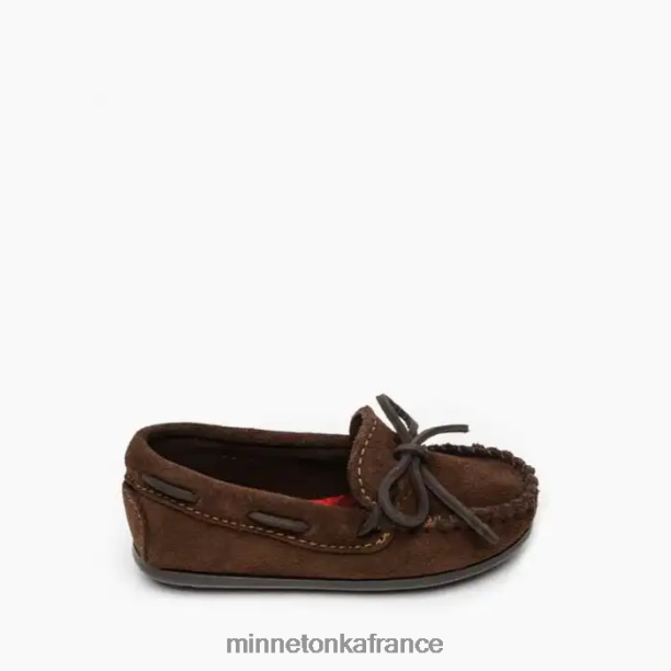 bateau moc enfants Minnetonka chocolat 6N6FP456 chaussure