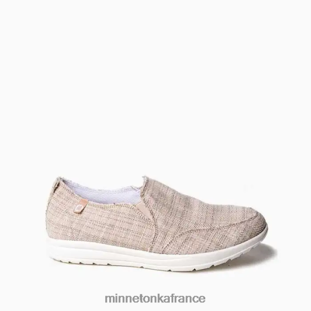 étendue femmes Minnetonka chevrons beige 6N6FP136 chaussure