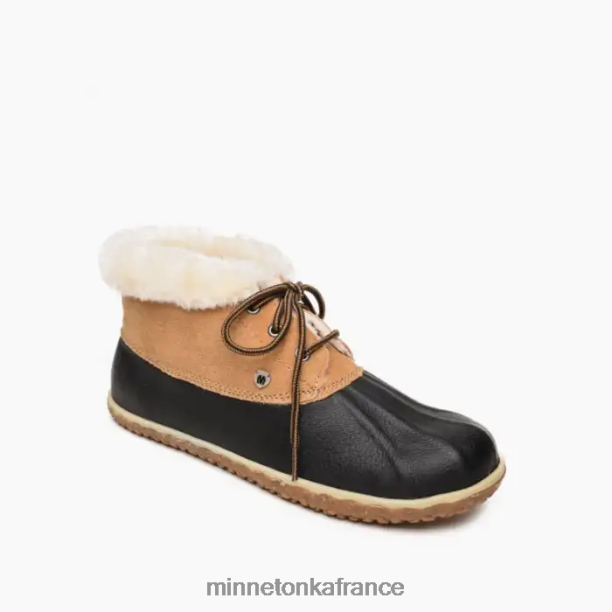 Téga femmes Minnetonka noir et beige 6N6FP51 chaussure