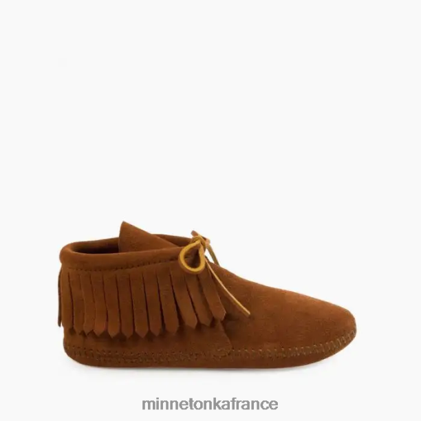 botte classique à semelle souple et franges femmes Minnetonka brun 6N6FP19 chaussure