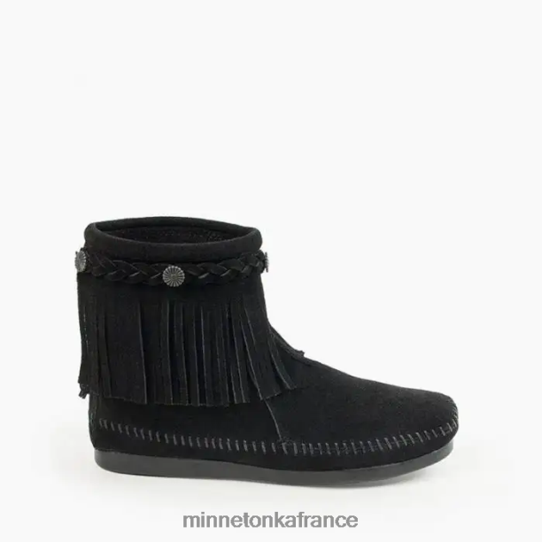 botte montante zippée à l'arrière femmes Minnetonka noir 6N6FP9 chaussure