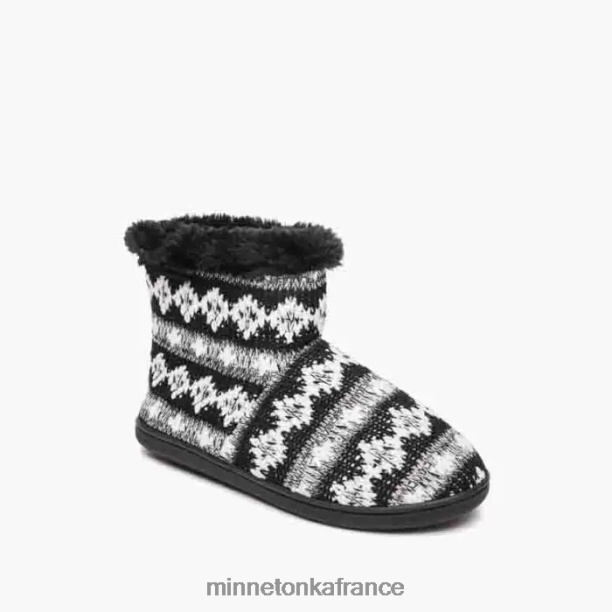 betty femmes Minnetonka tricot blanc noir 6N6FP239 chaussure