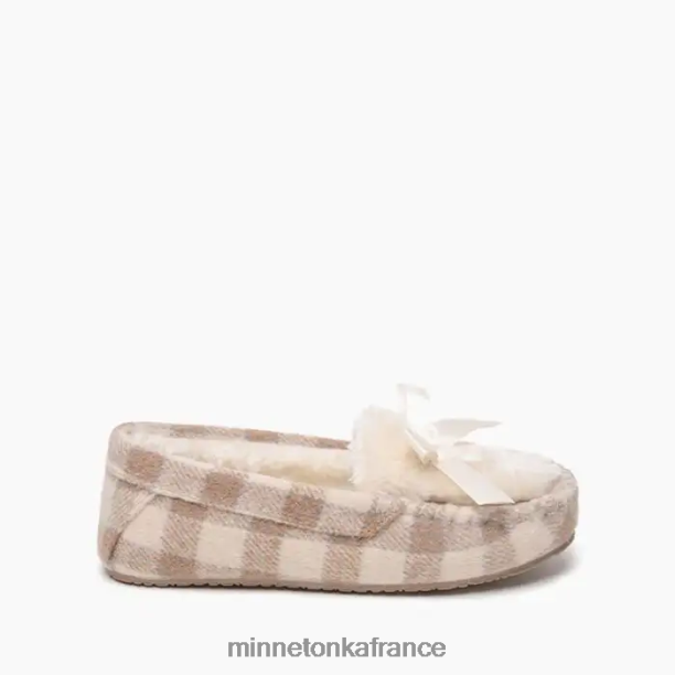 cosi femmes Minnetonka plaid buffalo beige-crème 6N6FP303 chaussure