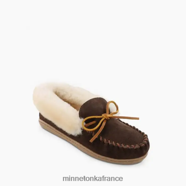 moc alpin en peau de mouton femmes Minnetonka chocolat 6N6FP225 chaussure