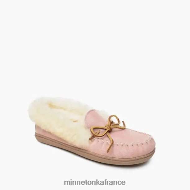 moc alpin en peau de mouton femmes Minnetonka fard à joues rose 6N6FP227 chaussure