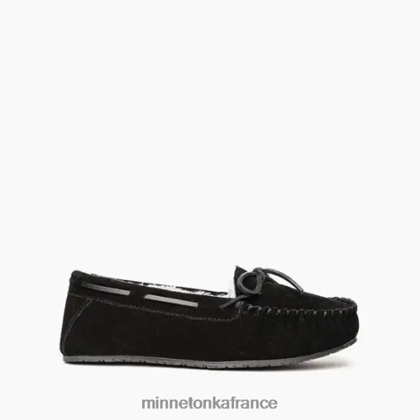 mocassin confortable femmes Minnetonka noir 6N6FP263 chaussure