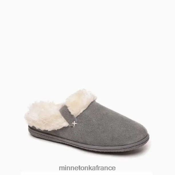 éraflure du col de camp femmes Minnetonka gris 6N6FP257 chaussure
