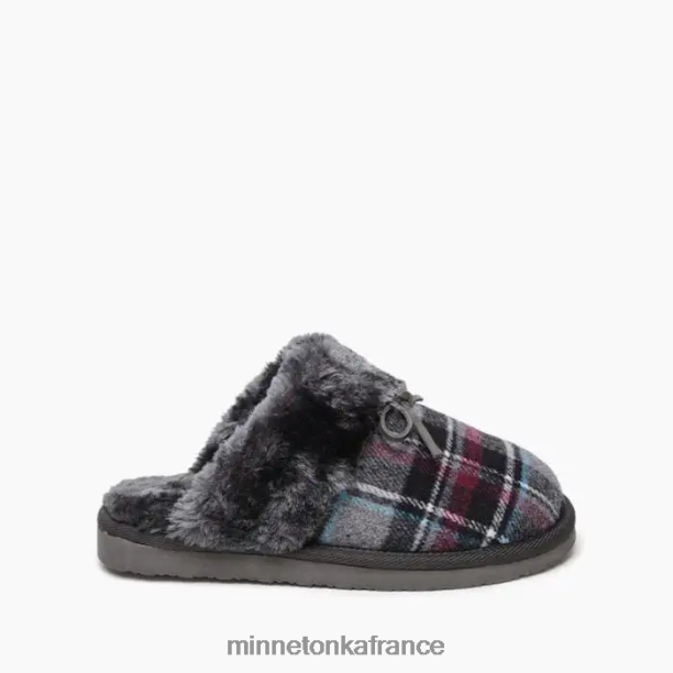 éraflure femmes Minnetonka plaid gris d'automne 6N6FP306 chaussure