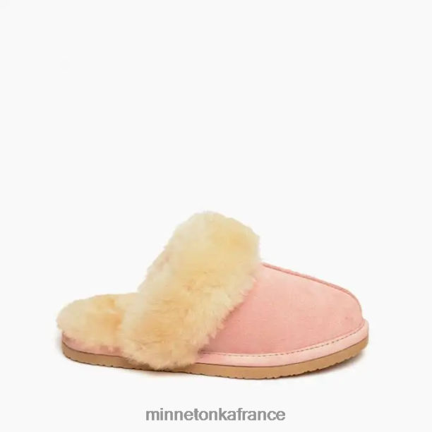 toboggan en peau de mouton femmes Minnetonka fard à joues rose 6N6FP237 chaussure