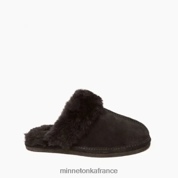 toboggan en peau de mouton femmes Minnetonka noir 6N6FP234 chaussure