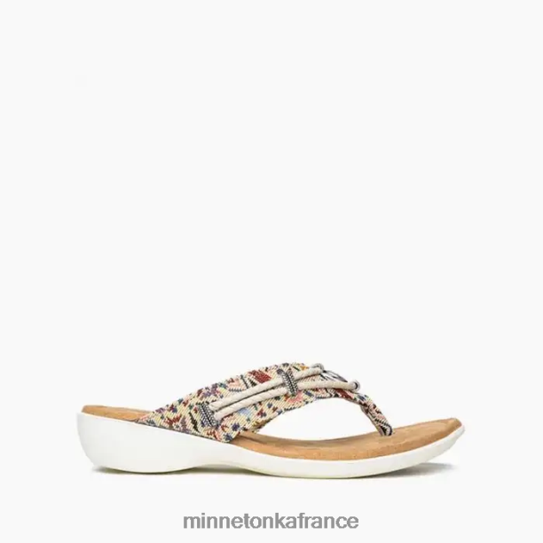 Silverthorne 360 femmes Minnetonka impression à l'aiguille crème 6N6FP156 chaussure