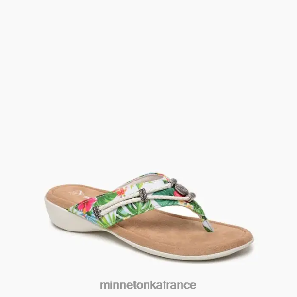 Silverthorne 360 femmes Minnetonka imprimé tropical blanc 6N6FP164 chaussure