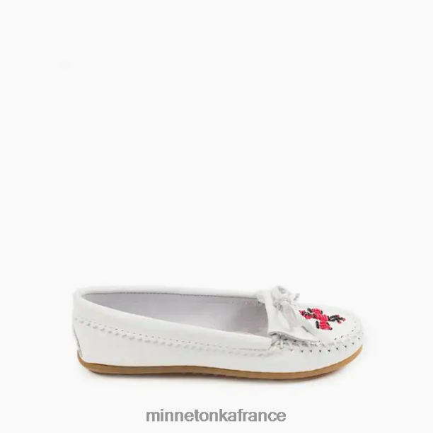 Moc Thunderbird femmes Minnetonka blanc 6N6FP90 chaussure
