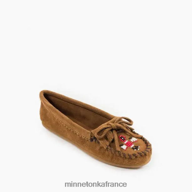 Moc Thunderbird femmes Minnetonka brun poussiéreux 6N6FP87 chaussure