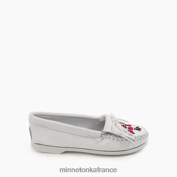 bateau Thunderbird femmes Minnetonka blanc 6N6FP103 chaussure