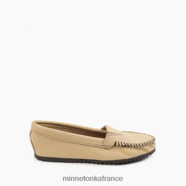 devant en peau de cerf femmes Minnetonka Champagne 6N6FP121 chaussure