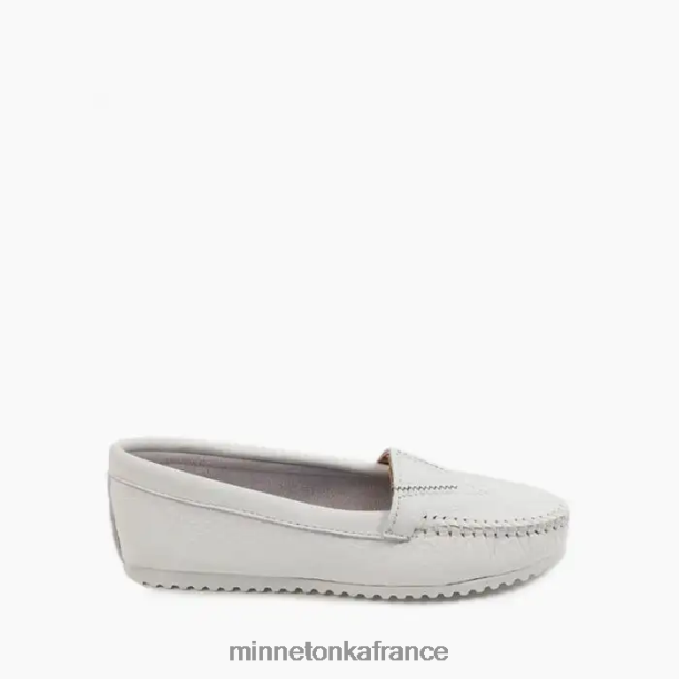 devant en peau de cerf femmes Minnetonka blanc 6N6FP123 chaussure