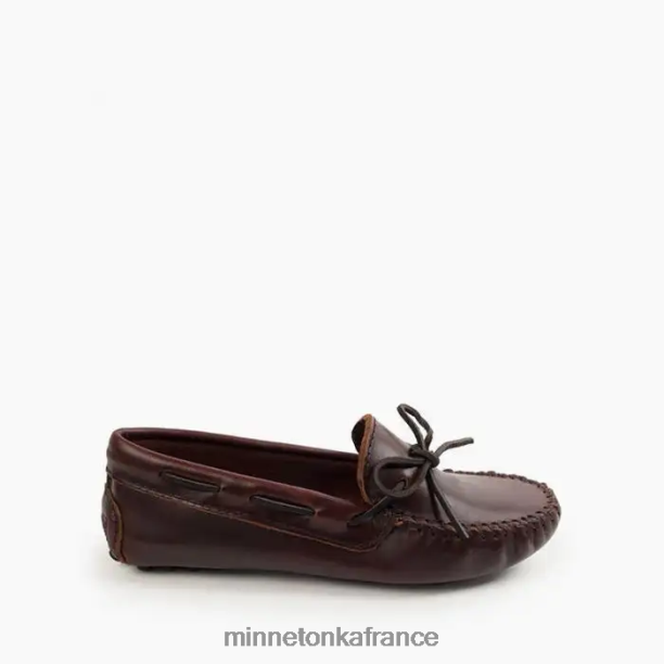 pilote classique femmes Minnetonka marron foncé 6N6FP130 chaussure