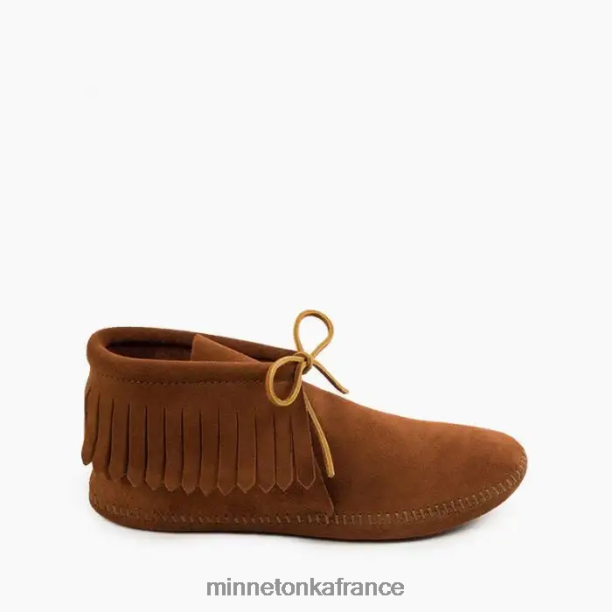 botte classique à semelle souple et franges Hommes Minnetonka brun 6N6FP443 chaussure