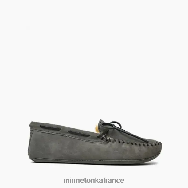 moc à semelle souple en peau de mouton Hommes Minnetonka gris 6N6FP405 chaussure
