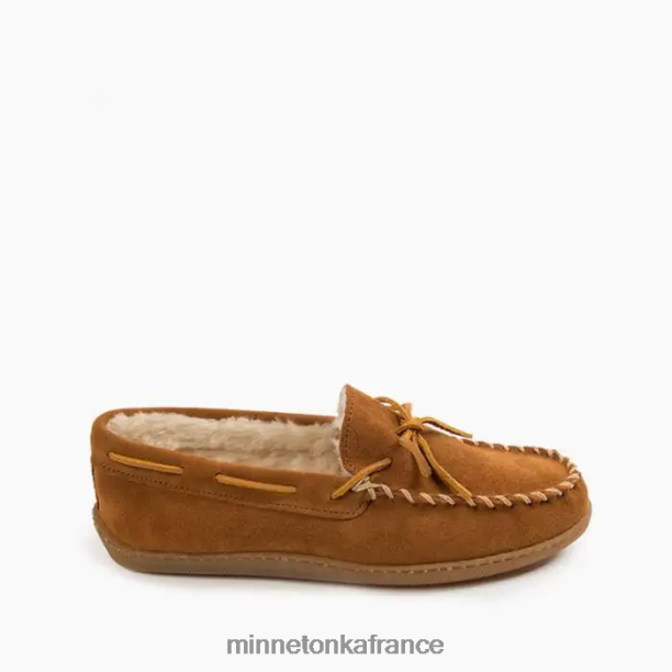 semelle rigide doublée de poils Hommes Minnetonka brun 6N6FP396 chaussure