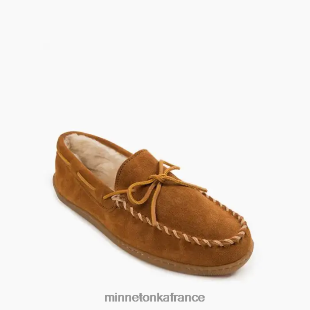 semelle rigide doublée de poils Hommes Minnetonka brun 6N6FP396 chaussure