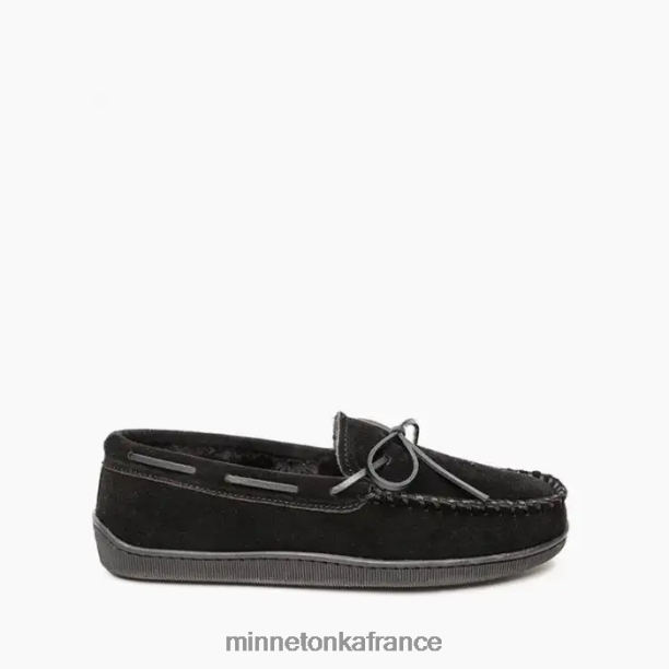 semelle rigide doublée de poils Hommes Minnetonka noir 6N6FP395 chaussure
