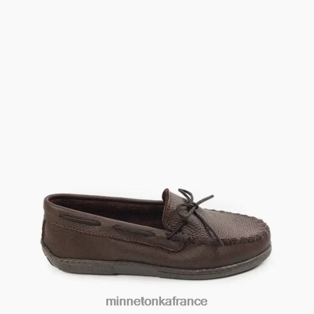 classique en peau d'orignal Hommes Minnetonka chocolat 6N6FP326 chaussure