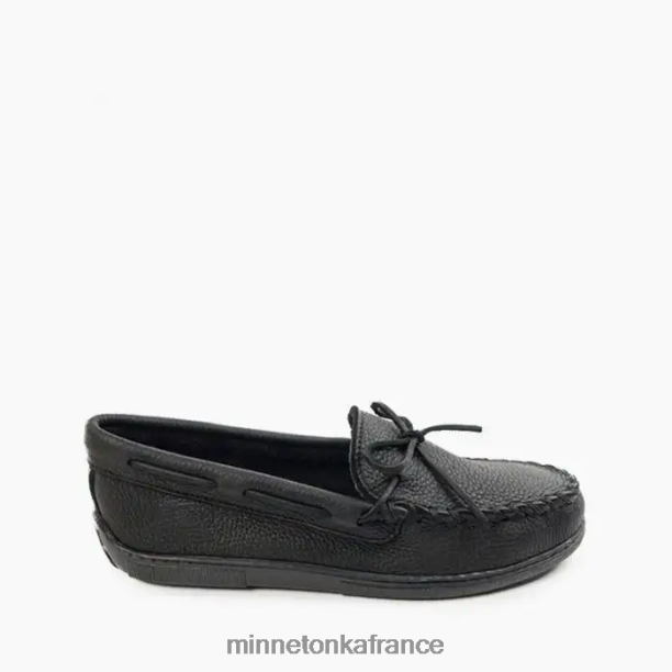 classique en peau d'orignal Hommes Minnetonka noir 6N6FP324 chaussure