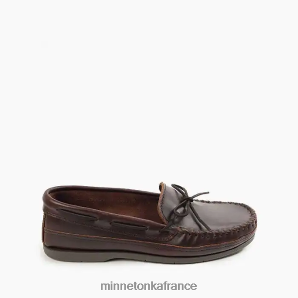 moc à semelle rigide essentiel Hommes Minnetonka marron foncé 6N6FP340 chaussure