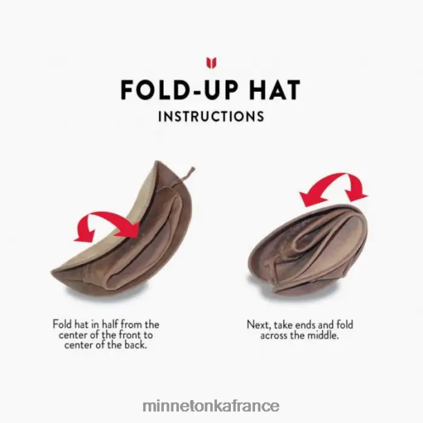 plier le chapeau unisexe Minnetonka bronzage fumé 6N6FP514 accessoires